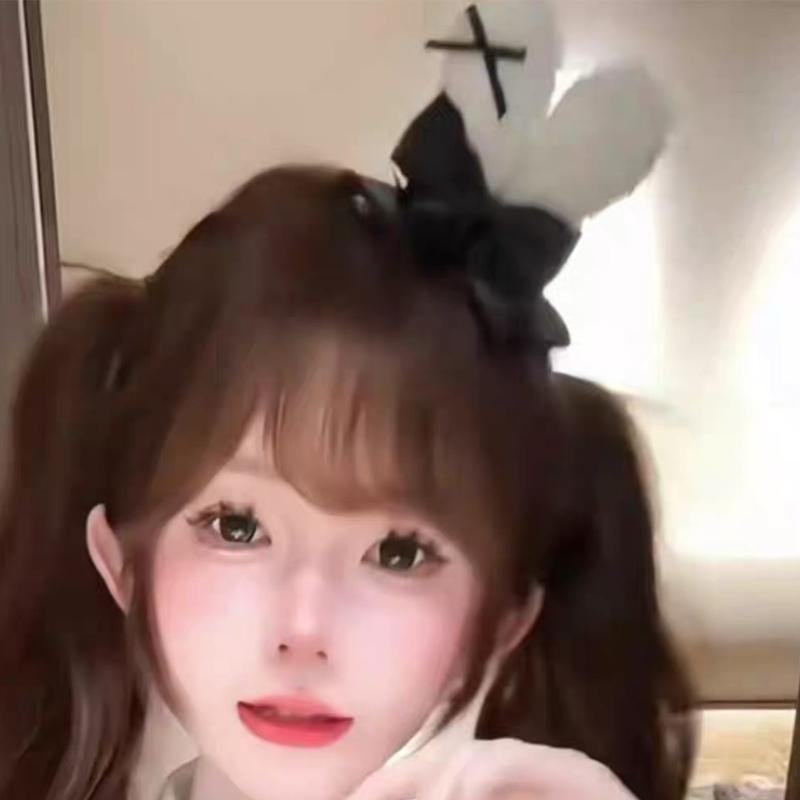 Anime Theme Rabbit Ears Hat Hair Clip For Women Girl Daily Outfit and Casual Theme Party Hair Styling Accessories