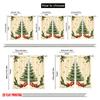 2 Stück, 2D-Flachdruck Muster Vorhänge Weihnachtsbaum Stechpalme Sterne (3) Vielseitiges, strapazierfähiges Polyester (ohne Stange) Heimdeko-Nutzung