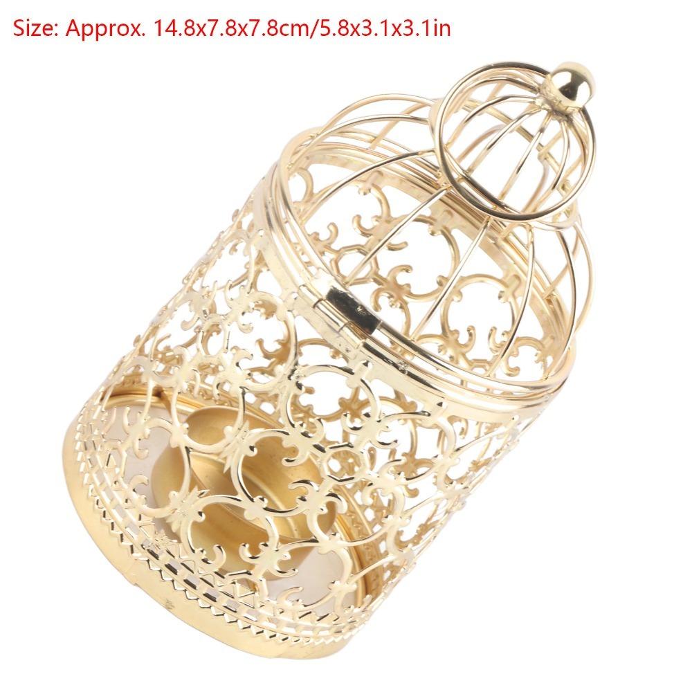 Hollow Out Birdcage Candle Holder Iron Birdcage Candlestick Decorations Home Decoration