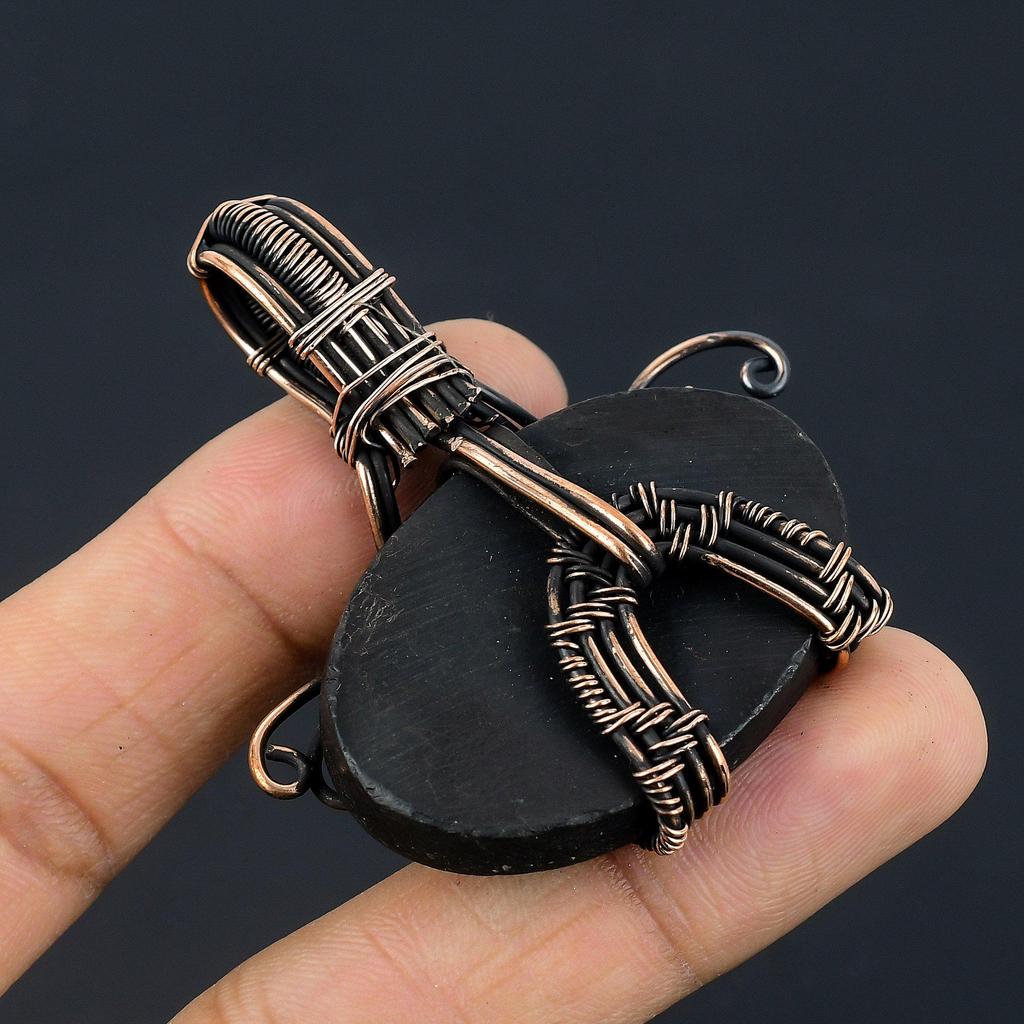 Abalone Shell 999 Copper Wire Wrapped Pendant, Handmade Gemstone Pendant Jewelry, Gifts For Wife Brand New Pendant