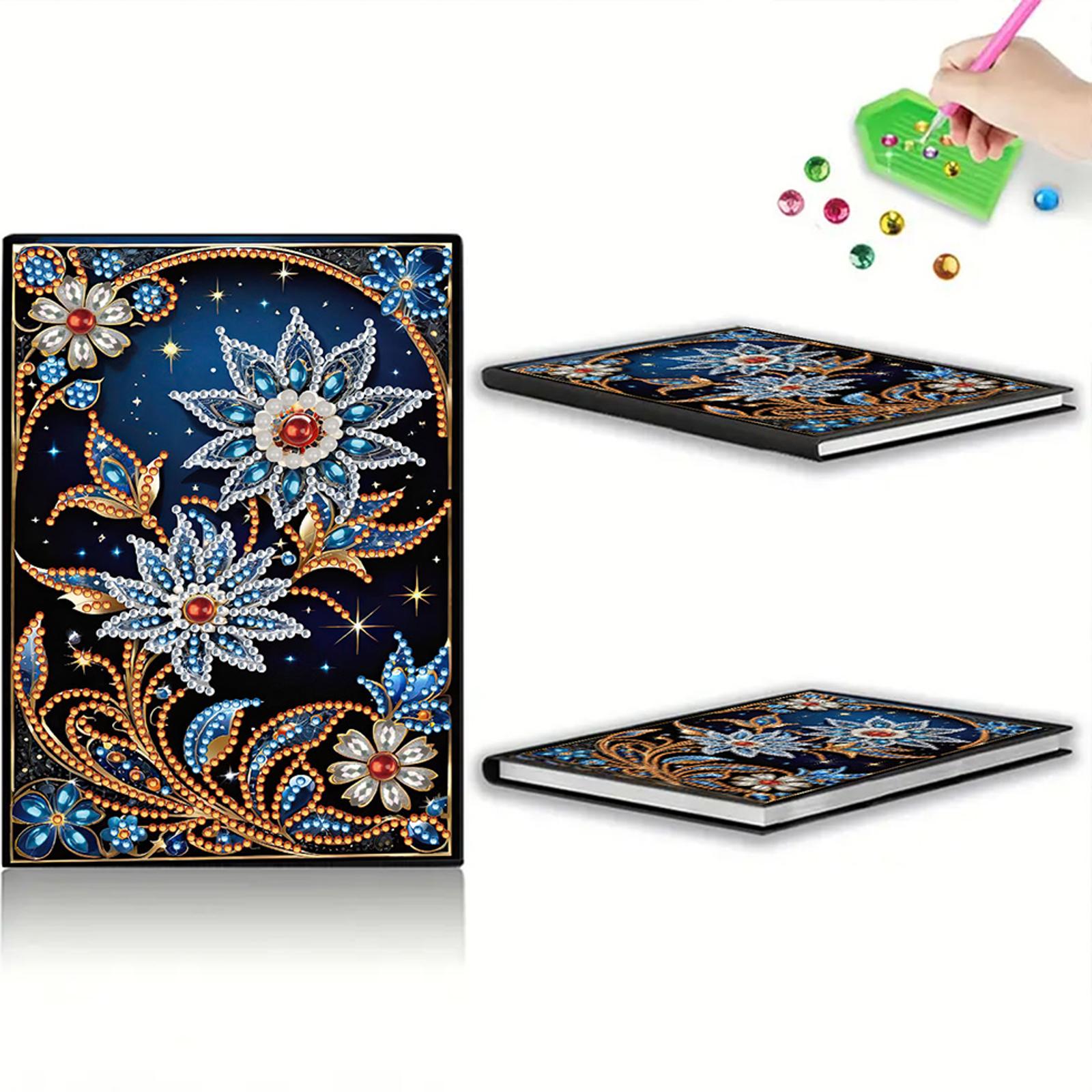 

50-Page A5 Diamond Painting Diary Book Rhinestone Art Painting Notebook Kit Diamond Painting Notebook Set Holiday Birthday Gift