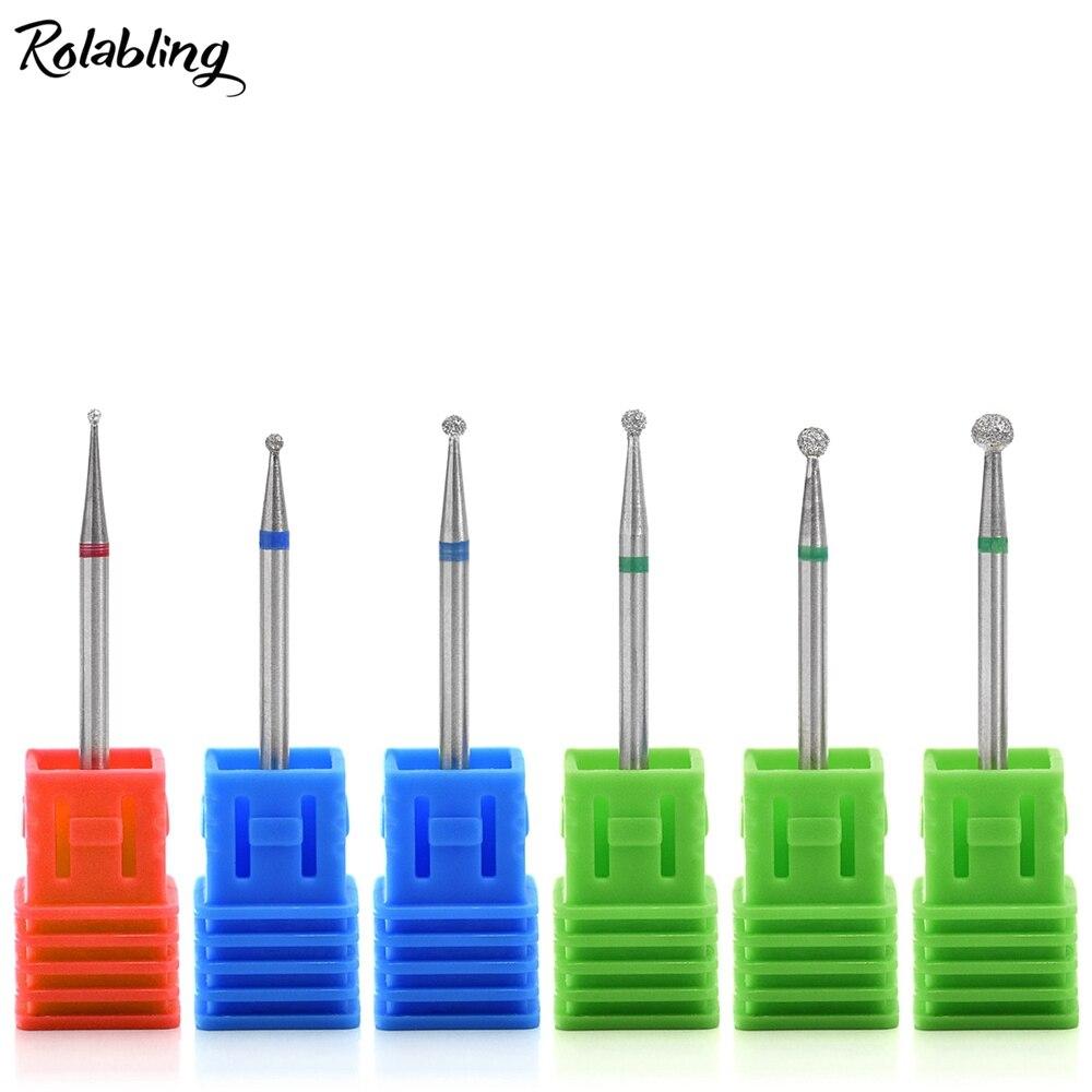 kads 15 Sizes Diamond Milling Cutters Manicure Nail Drill Bits Elecric Machine Polishing UV Gel Cuticle Bit Pedicure Nails Accessories