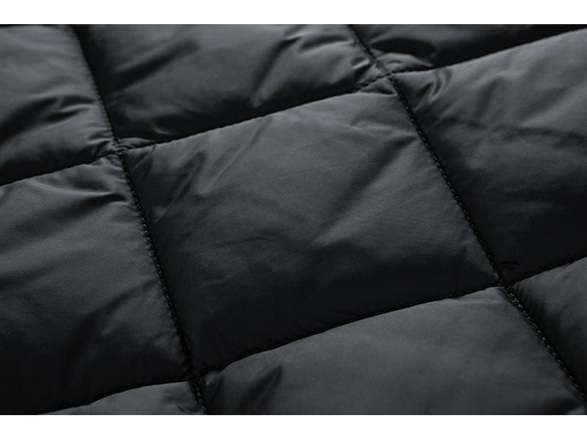 Men's Casual Diamond Baseball Collar Cotton Jacket - European & American Fashion, Plus Size for Autumn/Winter