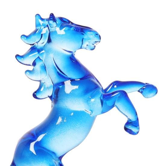 Fake Crystal Horse Figurine Artistic Simulation Pony Statue Miniature Zodiac Animal Sculpture Home Office Desktop Feng Shui Decoration Ornament
