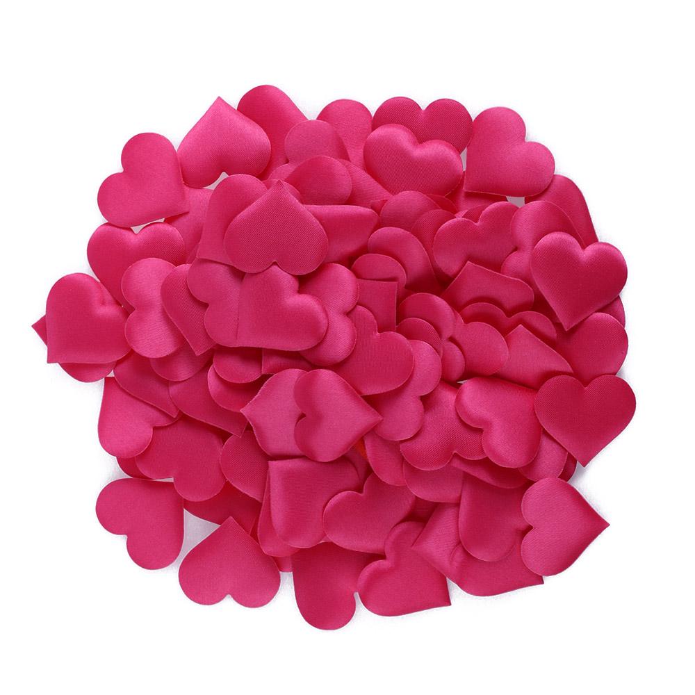 100 Stück/Los Stoff Liebesherz Schwamm Rosenblätter DIY Hochzeitsfeier Dekorationen Valentinstag Geburtstag Zubehör Handgemachtes Bastelmaterial