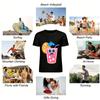 Cartoon Juice Cup Print T-Shirt Summer Fresh Funny Style Casual Breathable Cotton Top For Adults Kids Pure Cotton T-shirt