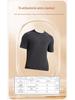 Men’s Short-Sleeve Velvet Heating Sports Shirt with Hyaluronic Acid - Ideal for Autumn and Winter Layering