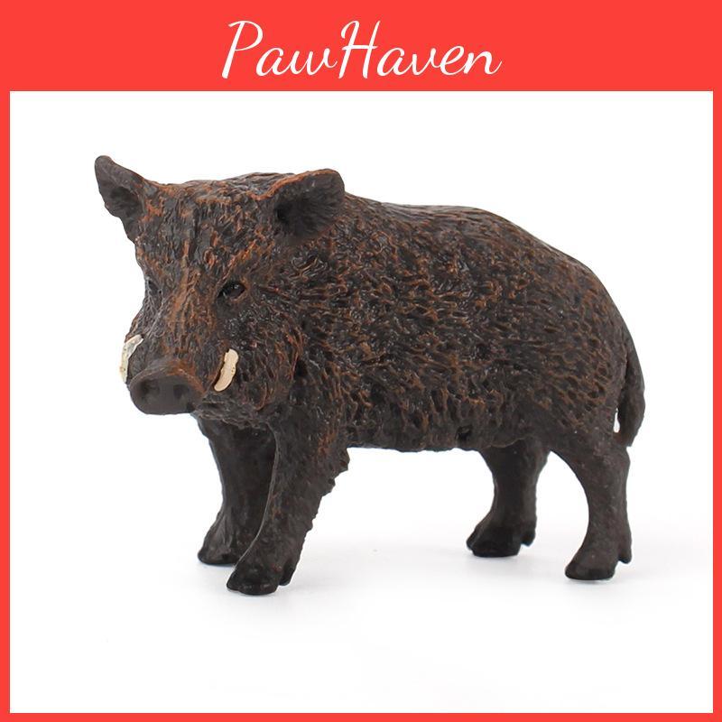 Animal Figurine Pvc Wild Pig Model For Decoration And Educational Use