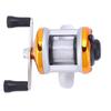 Deukio Portable Winter Ice Fishing Reel Wheel with Wire Outdoor Casting Tackle (Golden)