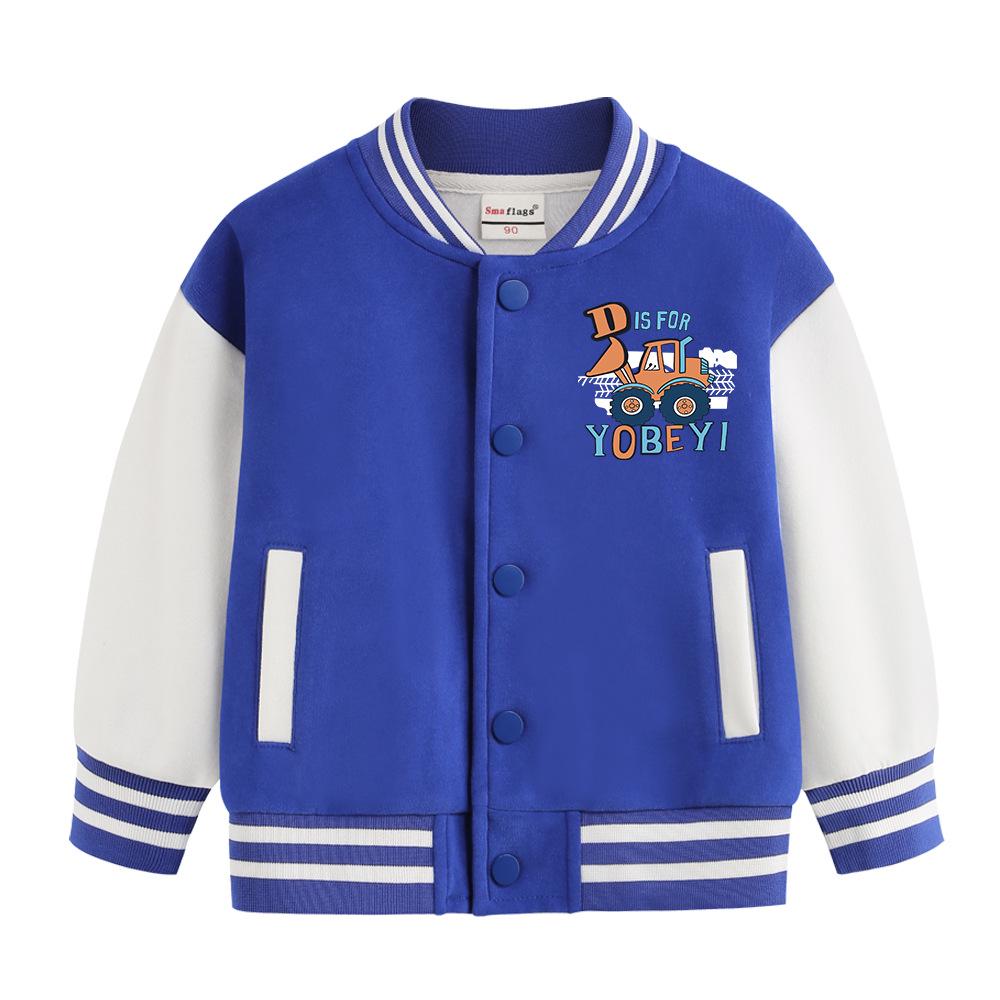 Children s Autumn & Winter Baseball Jacket - Boys Velvet-Lined Versatile Top 110cm