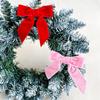 12pcs/set New Vintage Christmas Tree Bows Red Velvet Wreath Bow Versatile Usage Velvet Ribbon Bow Indoor Outdoor Decorations