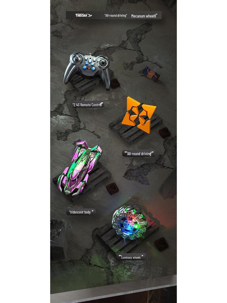 Gesture-Controlled RC Drift Stunt Car, 2.4G High-Speed, Rechargeable, Four-Wheel Drive Racing Toy for Kids