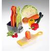 Aikogyo Vegetable Cooking Set with Grater, Slicer, Shredder, Protector, Container, and Stand