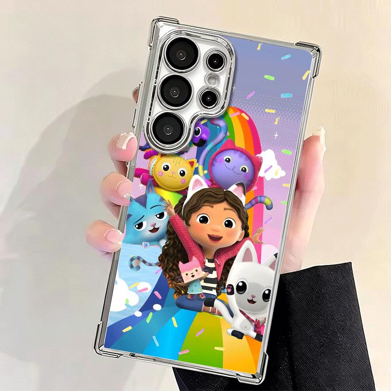 G-Gabbys Dollhouse Cartoon Plating Phone Case For Samsung Galaxy S24 S25 FE S26 Edge S23 Ultra S22 S21 Plus S20 Anti-Fall Airaba