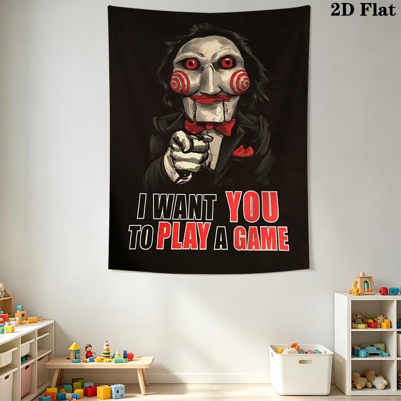 Games I'd like you to play Pattern Home Decor Tapestry, Wall Hanging, Decorative RV Wall Cloth.SGT0917001