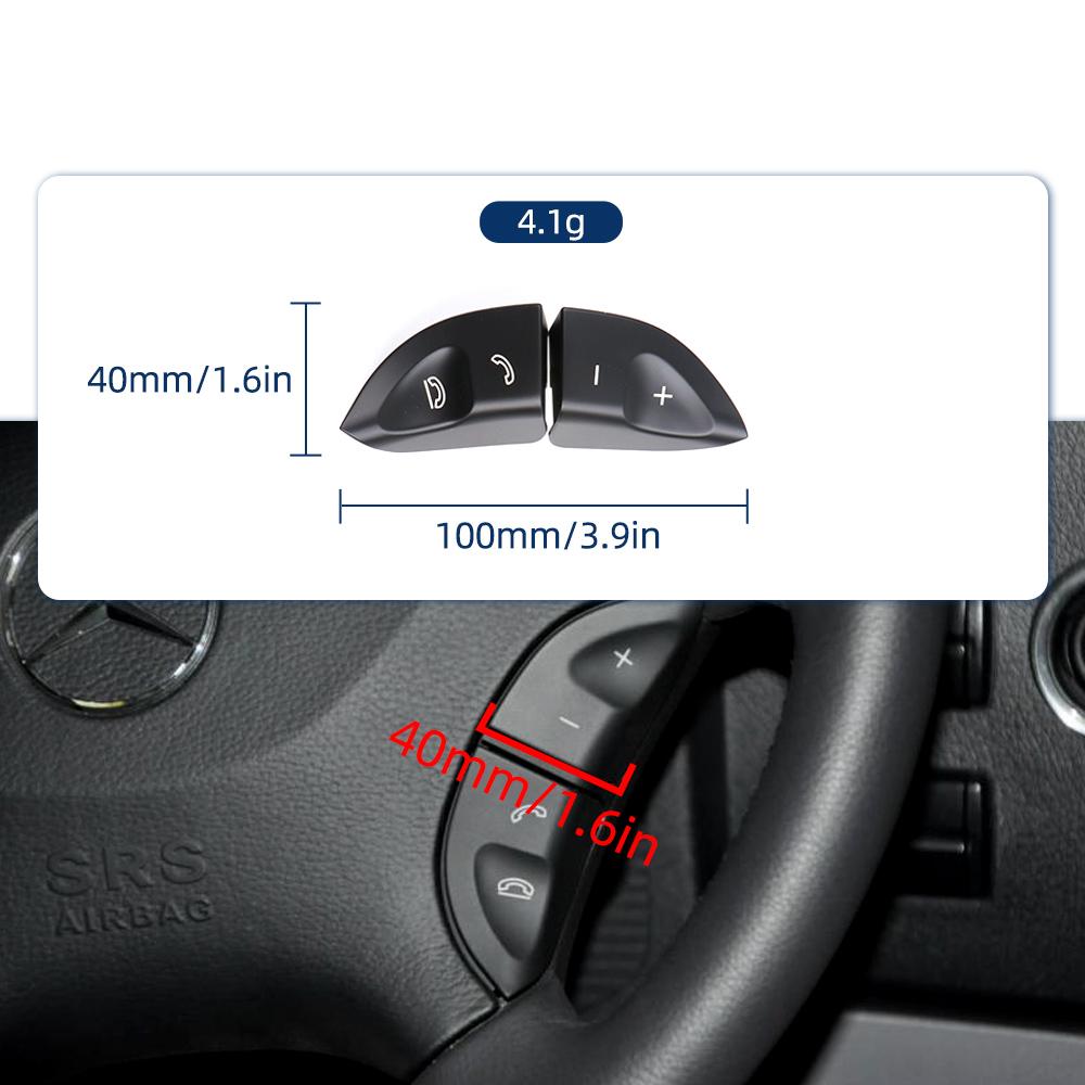 Kryt tlačítek multifunkčního spínače na volantu pro Mercedes Benz W220 W215 S430 S500 S600 CL500 CL600 1998-2006