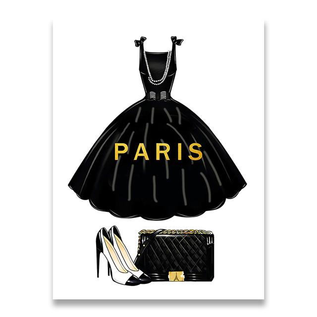 

Модные книги Парижское парфюмерное платье, губная помада, настенная живопись на холсте, постеры на скандинавскую тему и печатное украшение для гостиной 21cm×30cm NoFrame