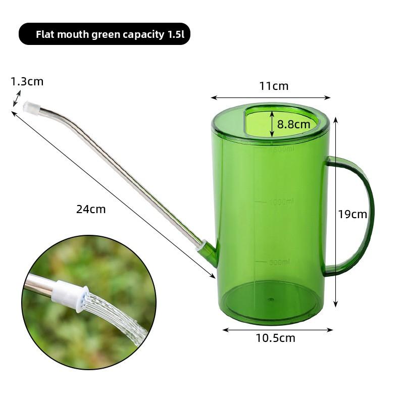 

Бытовая лейка для полива комнатных растений с длинным носиком 1.5L зелёный
