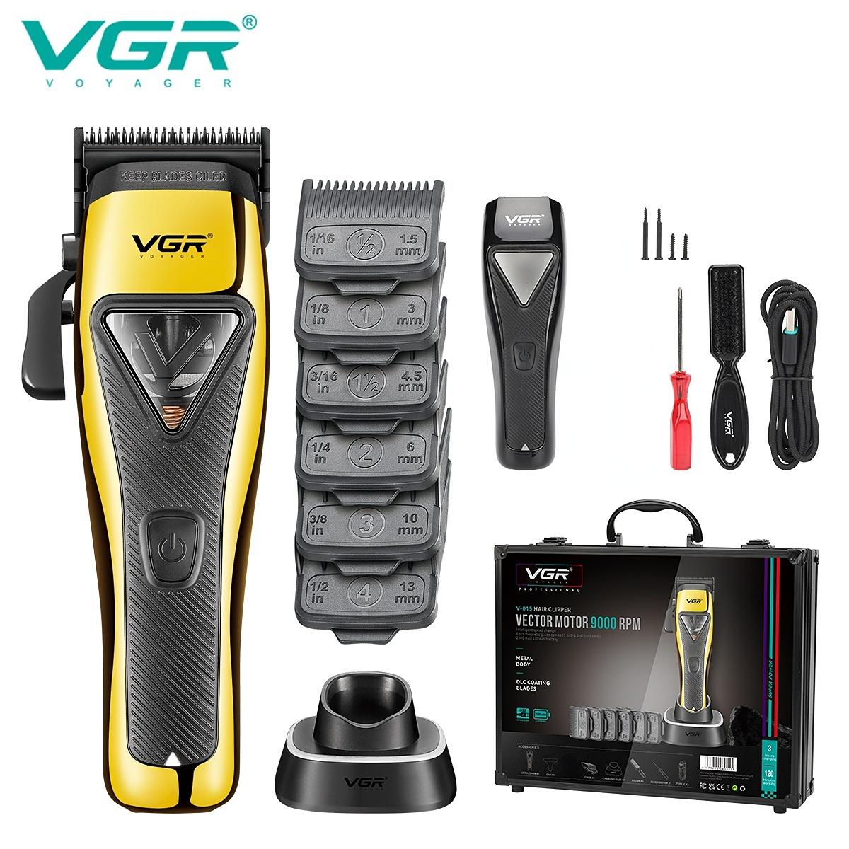 

VGR V-015 Hair Clipper Professional Hair Trimmer Electric Hair Cutting Machine Haircut 9000 RPM Clipper for Men Home Hair Trimming Razor Shaver VGR V-015 A set