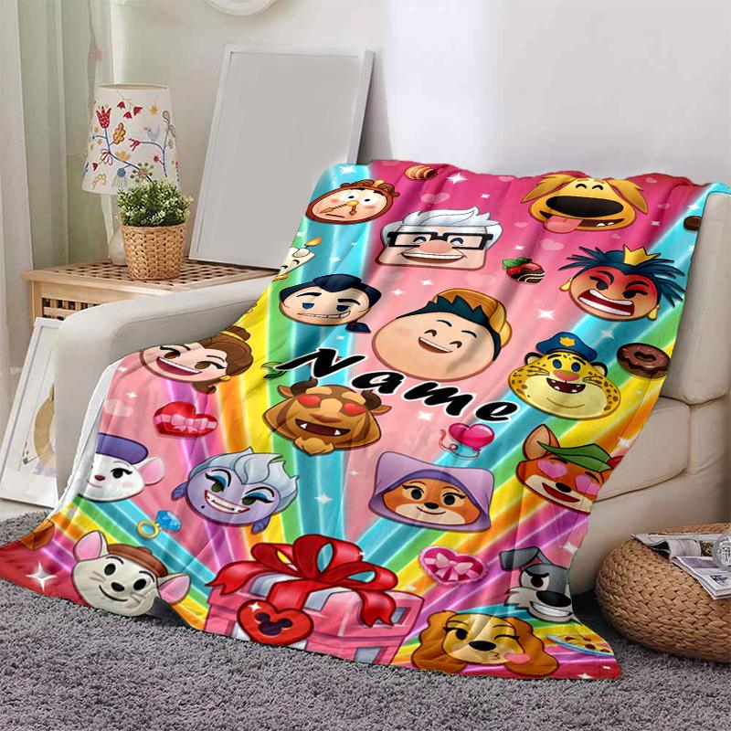 Custom 1pc Colorful Characters Celebration Blanket, Soft And Comfortable Blanket, Casual Warm, Camping Travel Blanket, Birthday Gift Q910314