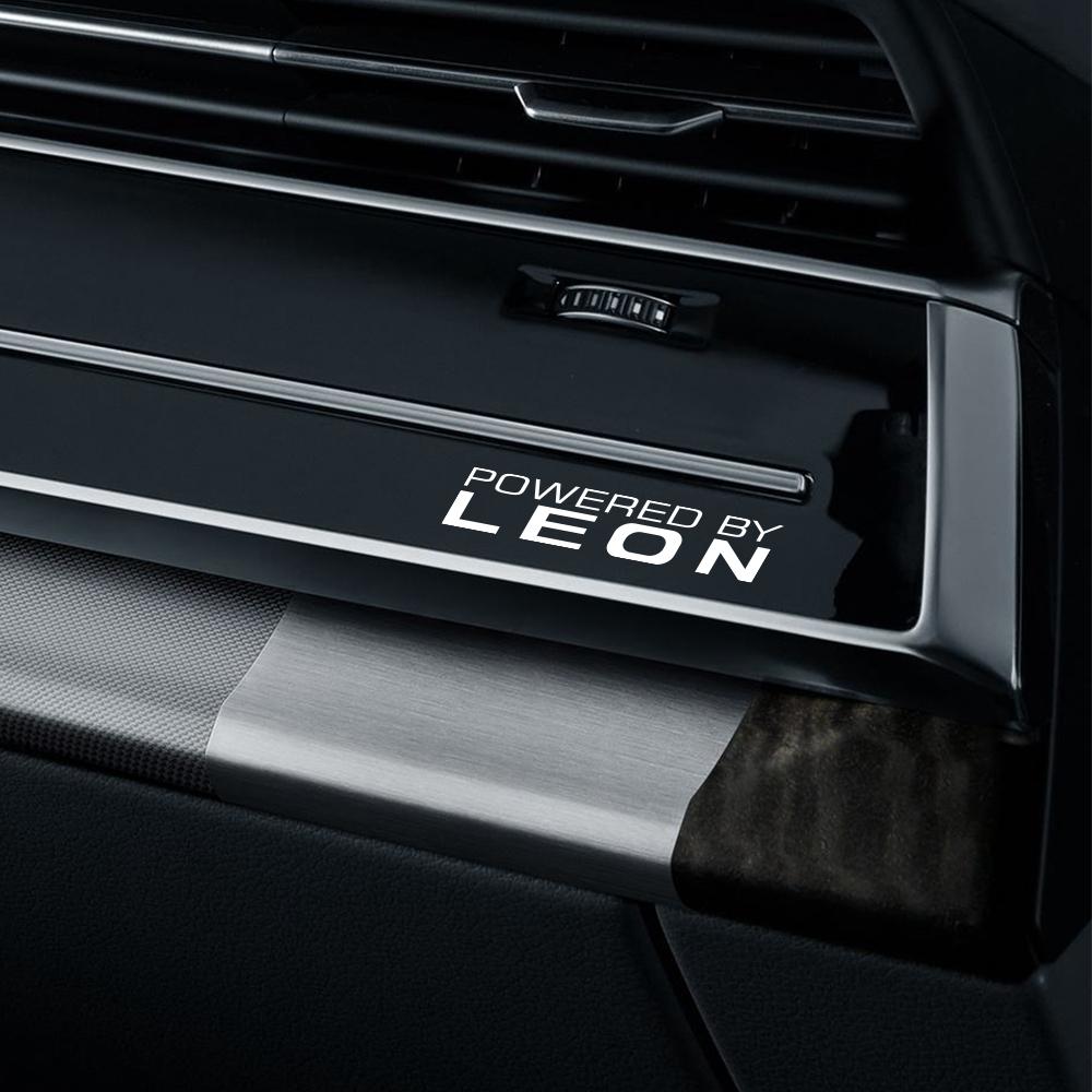 For Seat Arona Arosa Leon Ibiza Ateca Cordoba Toledo Altea Alhambra Car Central Control Stickers Auto Decorative Accessories Black