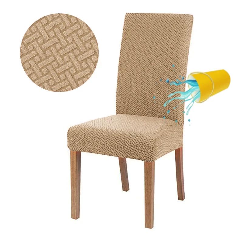 Elastic Dining Room Chair Cover Water-resistant Stretch Thick Jacquard Kitchen Chair Cover for Dining Room Chairs Slipcovers
