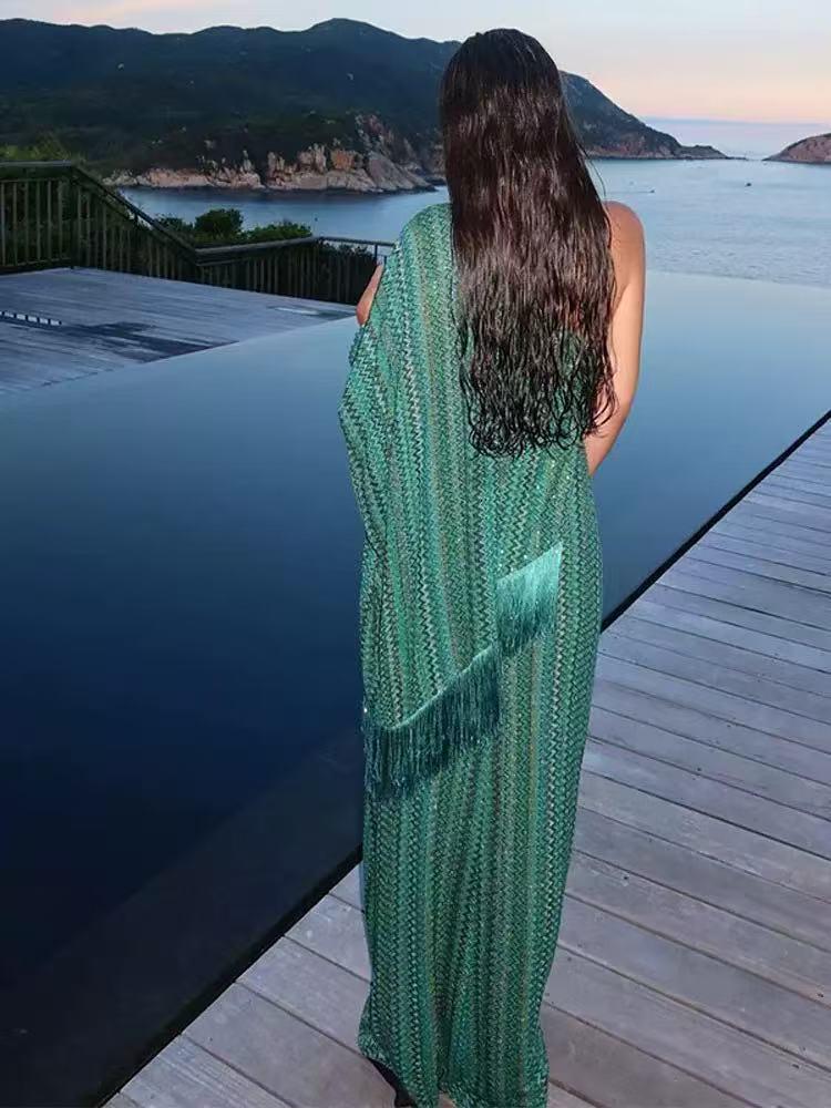 2026 Stylish European & American Women's Elegant Long Tassel Dress