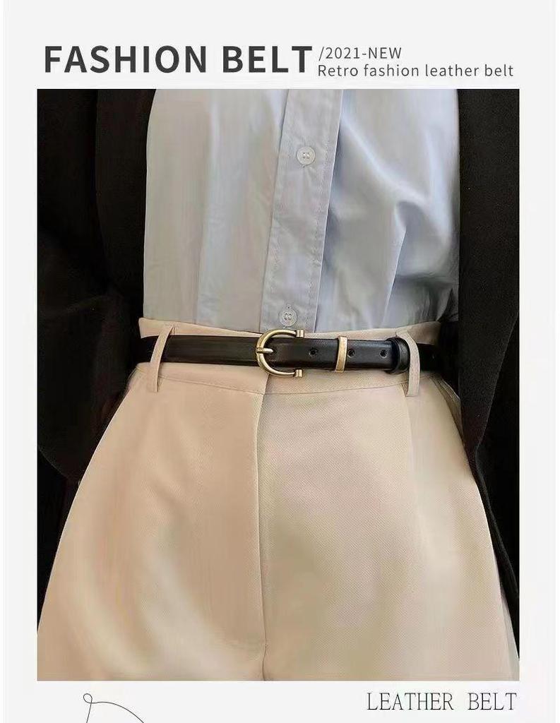 2025 New Women's Fashionable Leather Pin Buckle Belt for Jeans - Versatile and Stylish