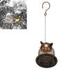 Outside Bird Feeder Metal Mesh Decorative Cute Vintage Hanging Bird Seed Feeder for Home Garden Offi