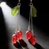 Gothic Style Copper Earrings With Cherry Motif For Trendy Women