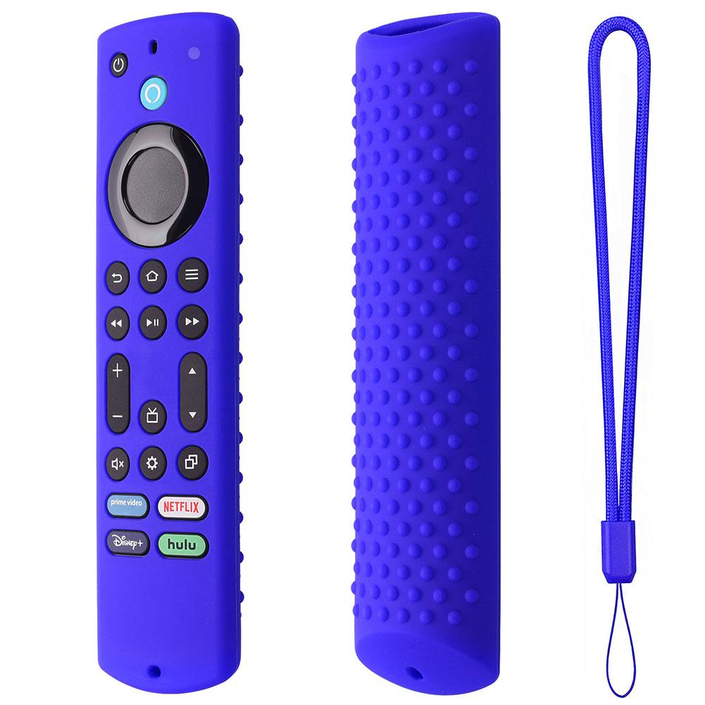 Smart TV Remote Cover with Lanyard for Amazon Fire TV Omni Series (Blue