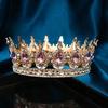 1pc Women Rhinestone Decor Crown Design Luxury Headband, for Decoration Royal Tiaras Halloween