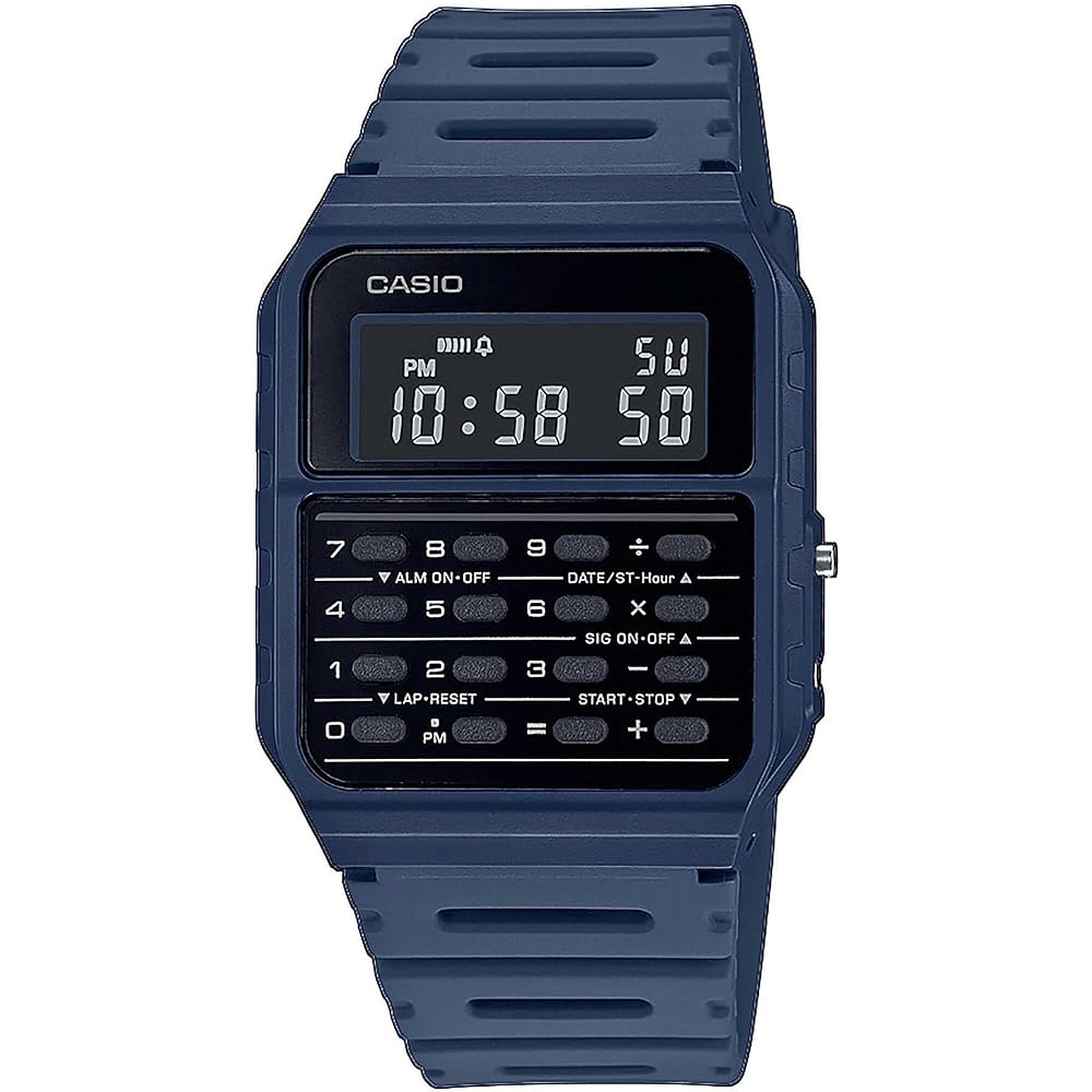 Casio Vintage CA-53WF-2BEF Digital Watch Blue Resin Band Water Resistant
