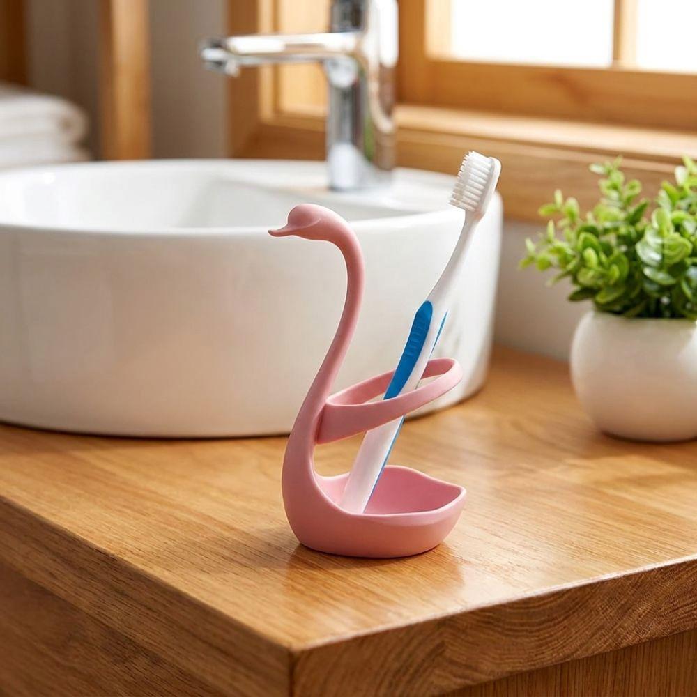 Plastic Swan Toothbrush Holder 3D Printing Toothpaste Stand Base Makeup Brush Shelf  Home Use
