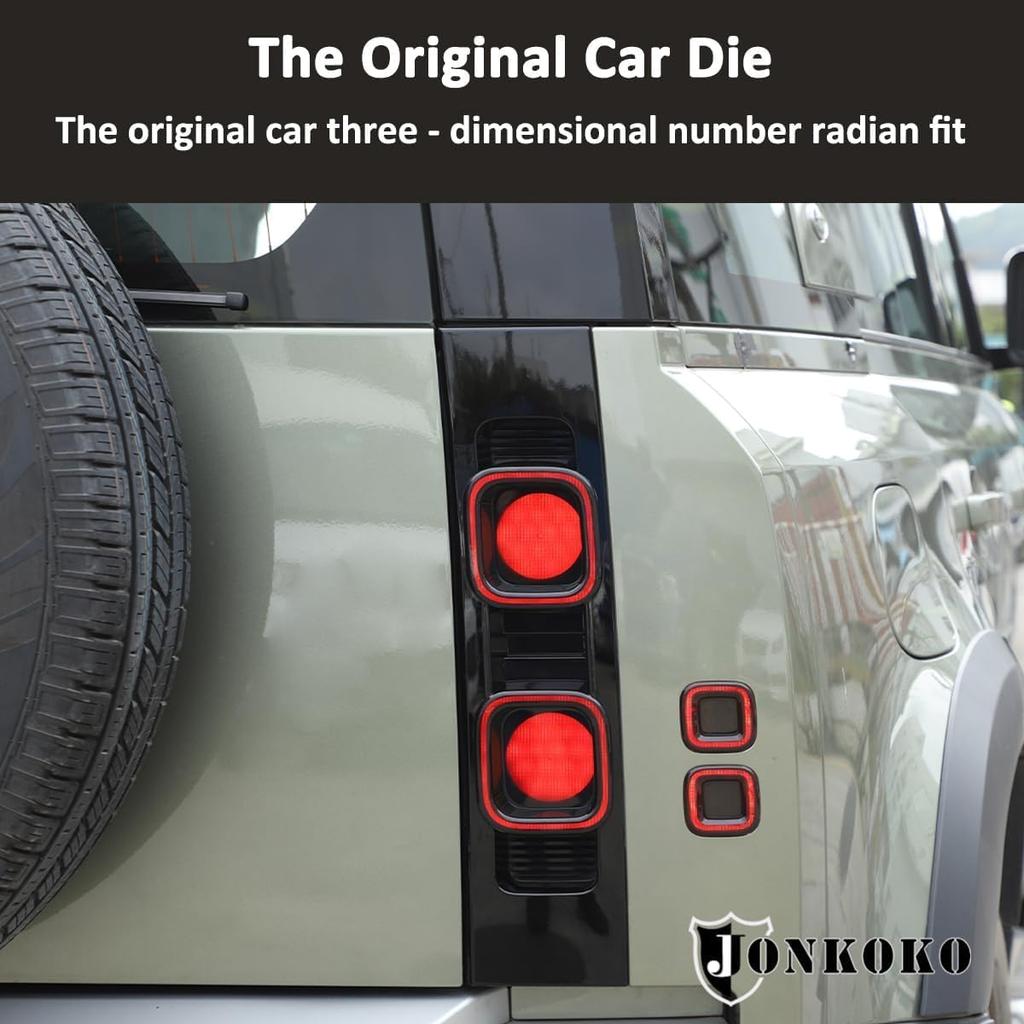 ABS Black Rear Tail Light Lens Taillight Kit Fit for Land Rover Defender 90 110 130 2020-2024 Car Exterior Taillight Protection Cover Accessories