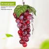 1Pcs Realistic Plastic Artificial Grapes Bunches Simulation Fake Fruit with Leaves for Vintage Home Decor Party Table Display