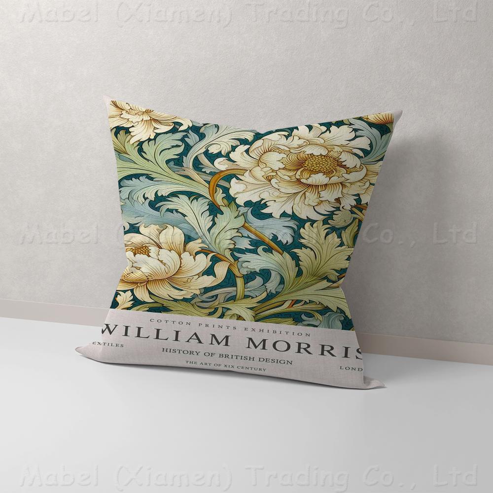 William Morris Exhibition Butterfly Moon & Stars Art Pillow Anime Pillow Sofa Bed Head Cover Cushion Cover 45x45 Cm Fashion