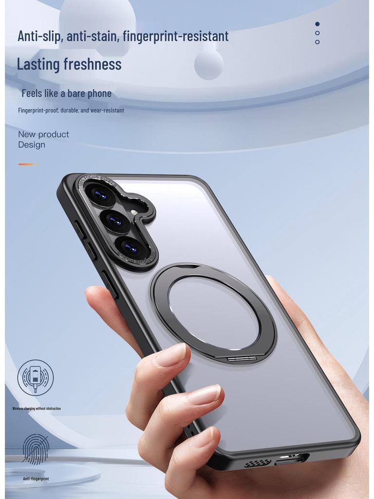 Samsung S26 Ultra Telefoonhoesje met 360 Draaibare Standaard - Valbestendig Beschermhoesje voor S25/S24 Plus