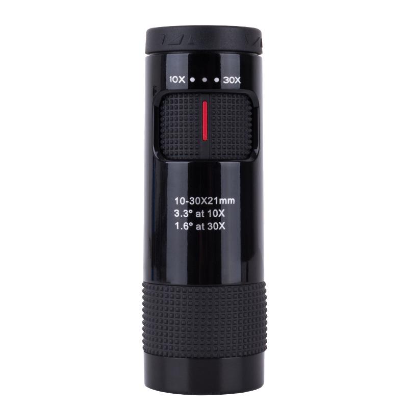 LUXUN 10-30x21 Pocket Monocular: Variable Magnification, High-Definition, Three Colors, Portable for Outdoor Use