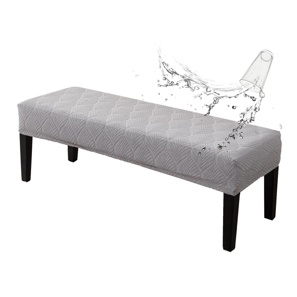 1PC Waterproof Jacquard Dining Bench Covers Living Room Bedrooms Kitchen Washable Anti-Dust Removable Bench Full Wrap Slipcovers