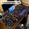 Music Theme Personalized Mouse Pad Custom Name Text Non Slip Desk Pad For Laptop Office Desktop