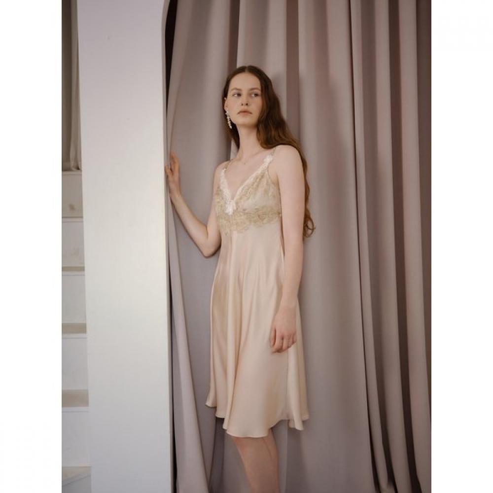 Venus Gold Lace Full Slip 26ss Orhwa Premium Lingerie[ofsp001]