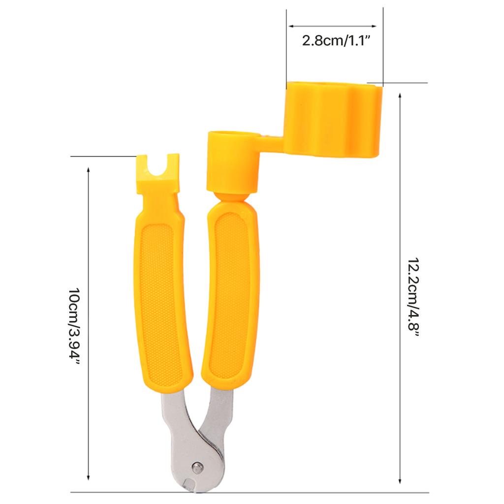 Guitar String Winder Tool Guitar Bridge Pin Puller and Cutter 3 in 1 String Pegs Tuner Winder Guitar Maintenance Tool
