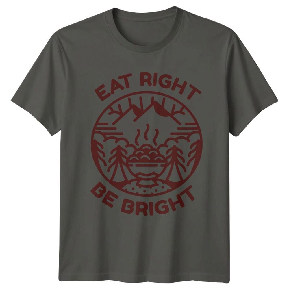 Eat Right Be Bright TShirt Healthy Eating Health Wellness Birthday Gift For Him S