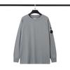 CP Lenses Men's Loose Solid Color Round Neck Pullover Terry Sweater Jacket Casual Trend Youth Trendy Brand Men