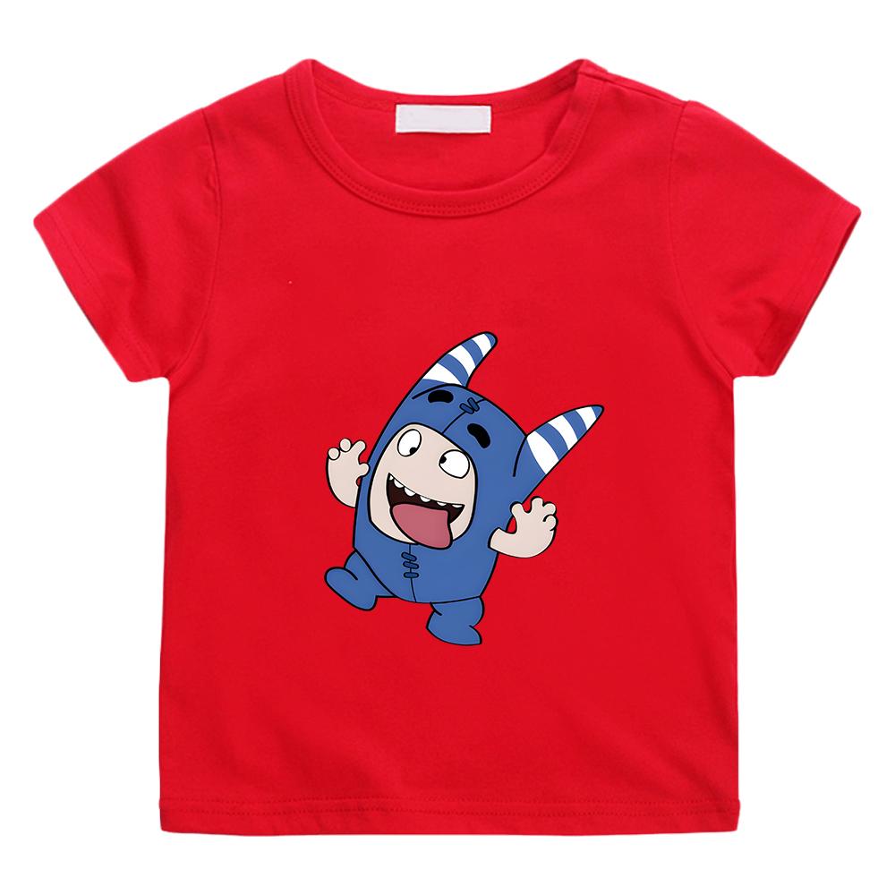 Oddbods Blue POGO Cartoon T-shirt 100% Cotton Casual Summer Children Tee-shirt High Quality Comfortable Tees Boys Girls Tshirts