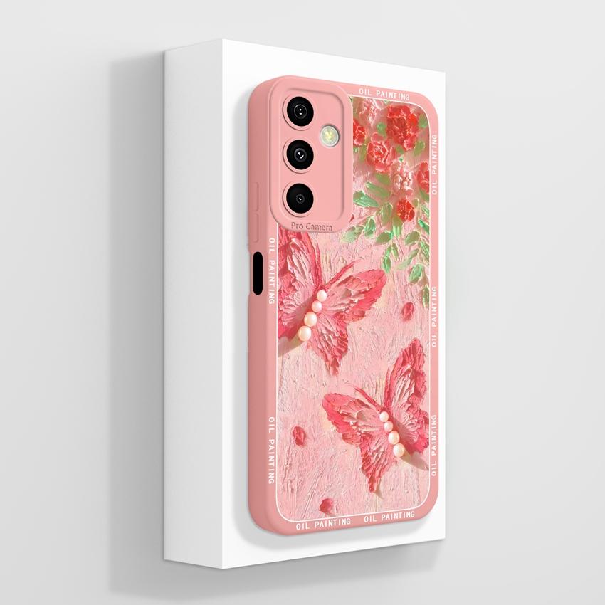 Husă Pentru Samsung M36 M55 M56 A25 A26 A17 F56 Husă Telefon Floare Pictură în Ulei Frumoasă Protecție Ecran Bară de Protecție Moale Husă Rezistentă la Praf Pentru Carcasă Samsung