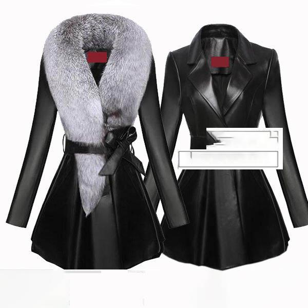 Palton Faux Blană Femei Iarnă Paltoane Piele de Oaie Culoare Pură Guler Faux Blană de Vulpe Închizătoare cu Capse Blănuri