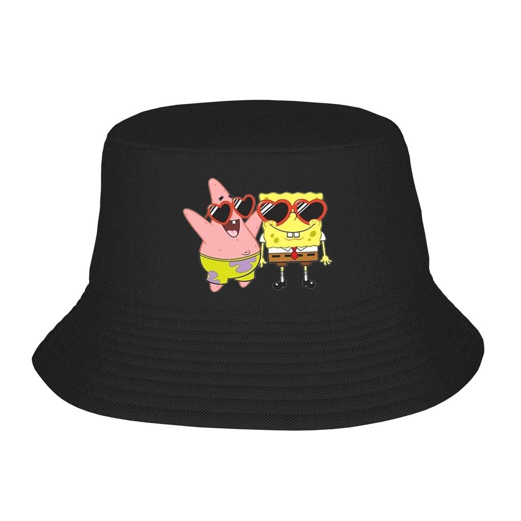 Spongebobs Bucket Hat  Hawaii Fisherman Caps Soft Fold Hunting Sunscreen Hats For Couple Funny Graphic Cap