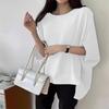 ZANZEA Women Casual Round Neck Batwing Loose Half Sleeve Blouse